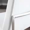 Lumisource High Back Fuji Dining Chair in Stainless Steel and White Velvet, PK 2 DC-HBFUJI SSVW2